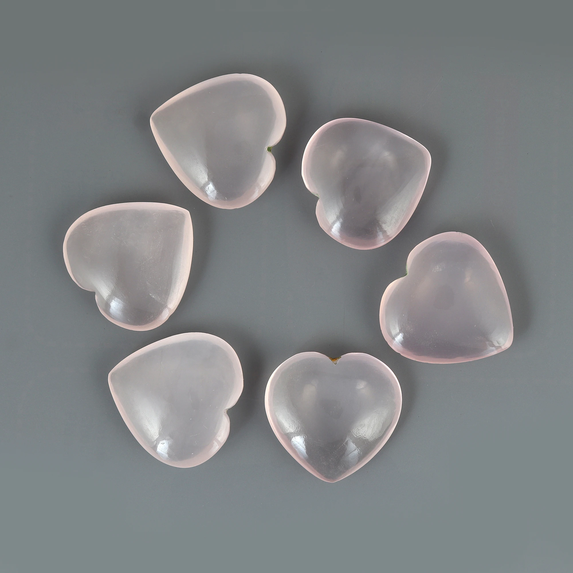 Natural Rose Quartz Heart Shaped Cabochon Cutting Loose Gemstone 16MM Making Beautiful Jewelry From Wholesaler At Low Price