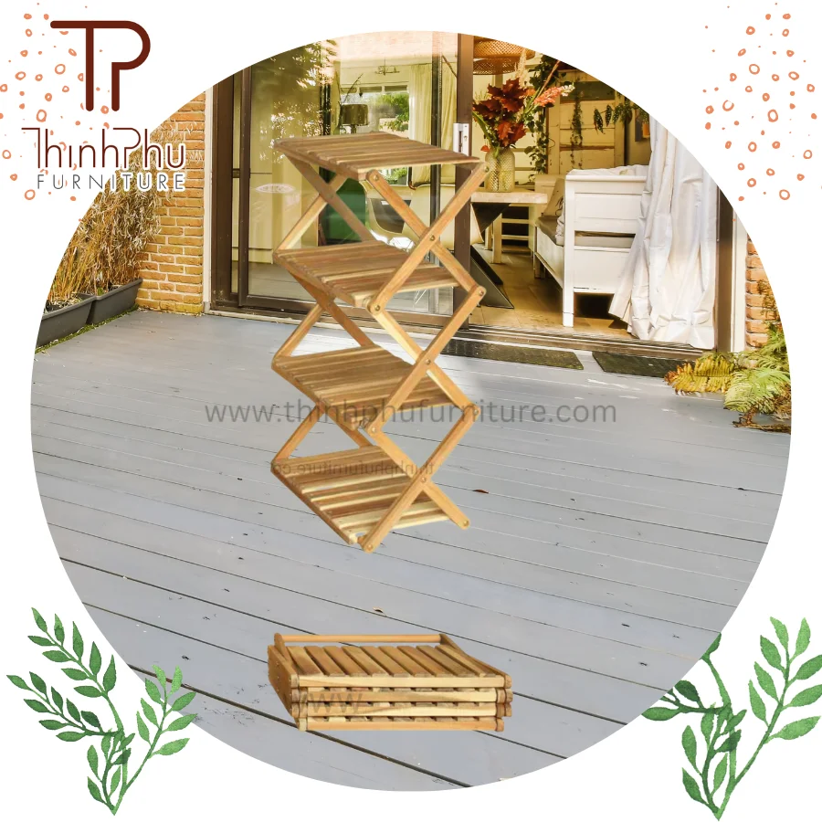 Easy Folding Home Furniture shoe rack shelf Shoe Racks with wood Natural Style Packing standard Origin
