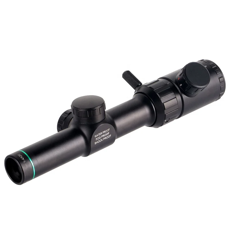 FOCUHUNTER Tactical Best Mid-Range 6061 Aluminum Scope 1-4X20 adjustable Red Green Illumination scope Hunting Scope