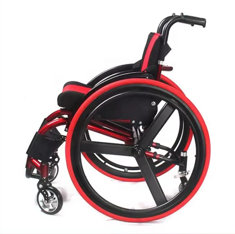 Sports wheelchair Lightweight sports wheelchair Lightweight Aluminum Alloy High Load Capacity Large Rear Wheel Manual Wheelchair