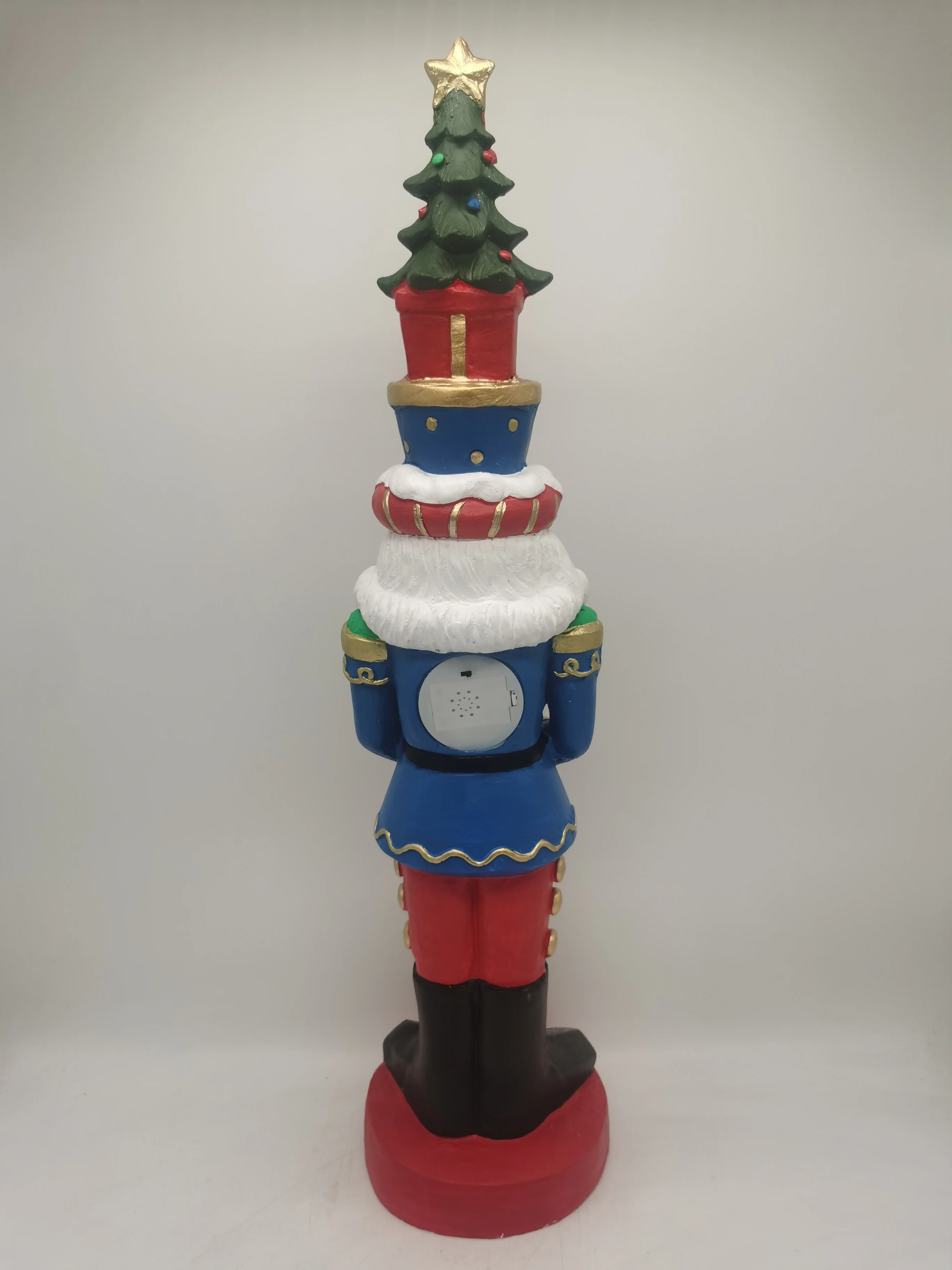 MGO Polystone Polyresin Resin Christmas Xmas Nutcracker Soldier with LED 3*AAA Battery Needed