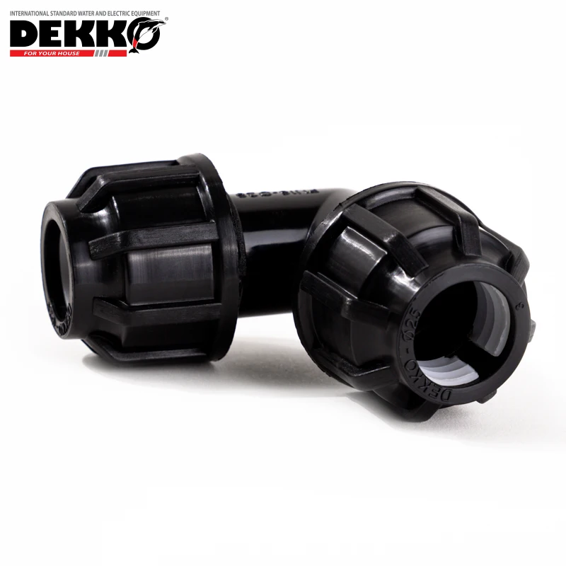 DEKKO 90 градусов локоть вьетнамского производства HDPE трубы Равные Муфты для водоснабжения высокого качества по лучшей цене. Образцы провита