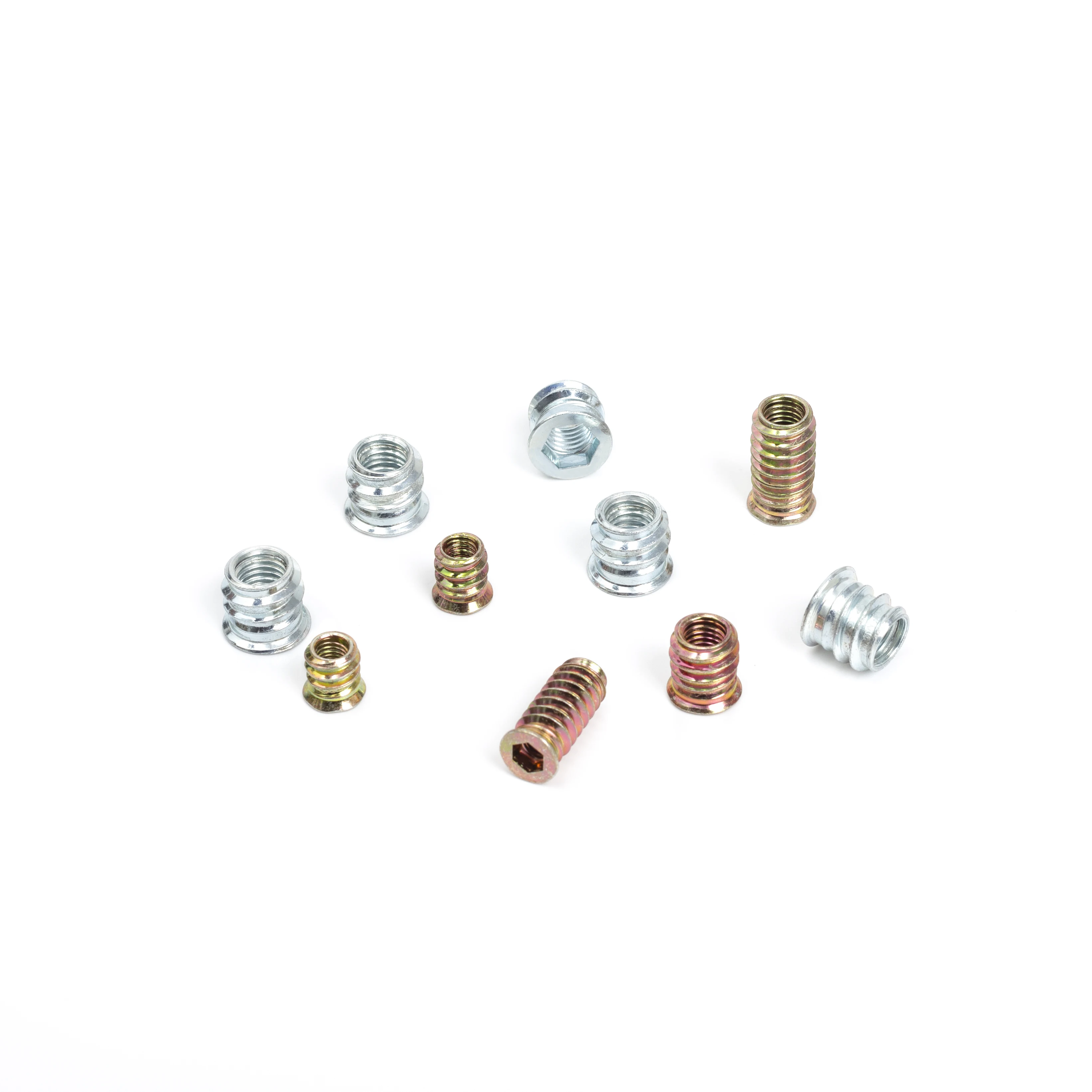 Nuts Factory Kow Price Threaded Insert Type Brass Insert Nut for Wood with Pneumatic Insert Nut Tool