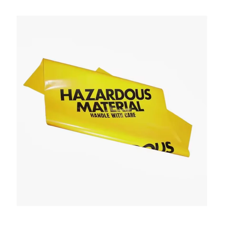 Viet Nam Wholesale Custom Size Polyethylene Yellow Hazmat Hazardous Material Disposal Bags