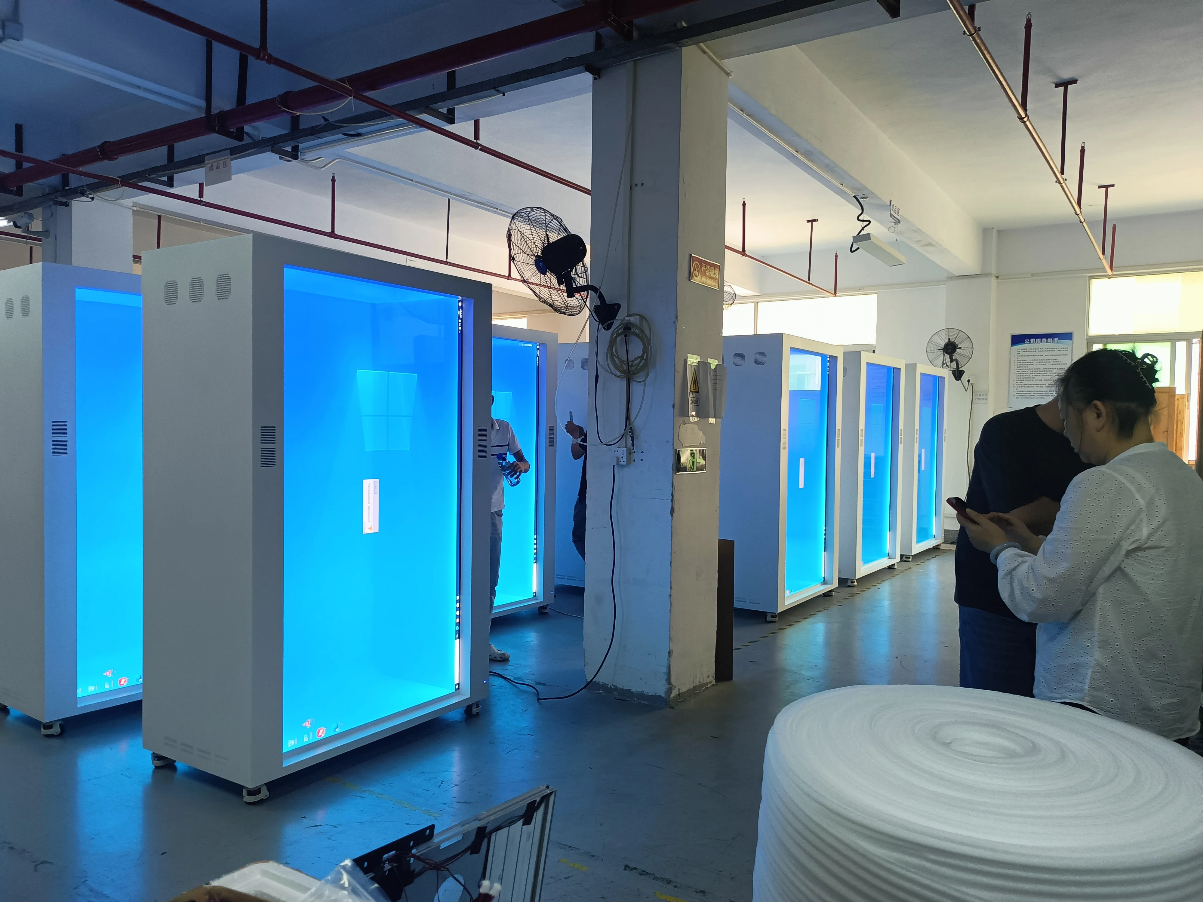 75 inch hologram cabin, holographic wisdom 3D transparent cabinet, transparent cabinet display