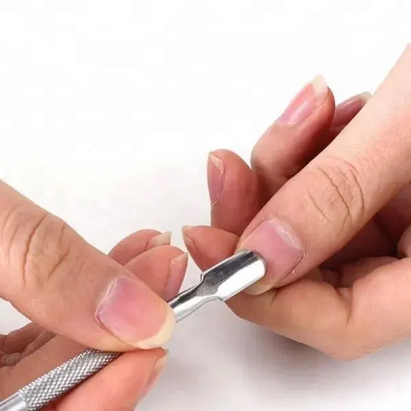 Stainless Steel Nail Removal Steel Push Nail Pusher Dead Skin Push Cuticle Fork Nail Push