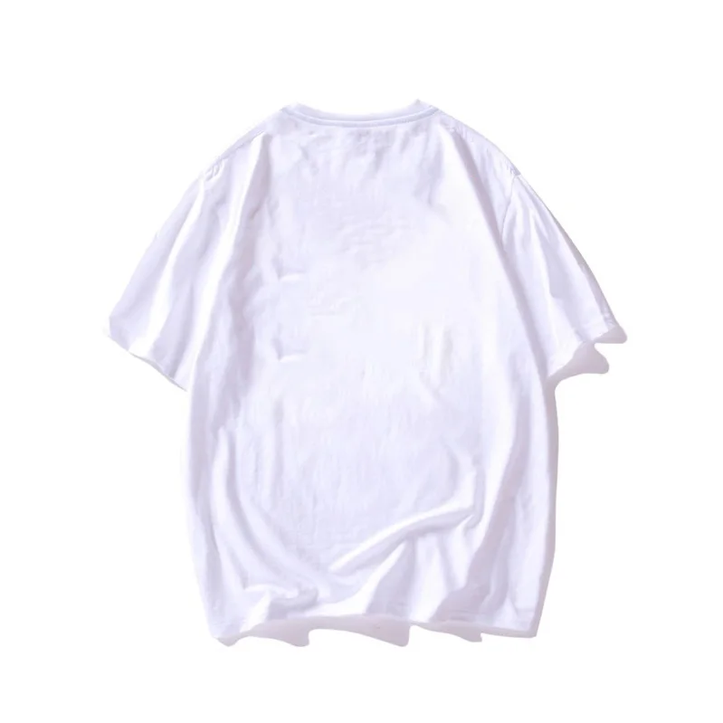 New arrival custom logo hot sale round neck short sleeve tee summer men cartoon and letter graphic streetwear t-shirt