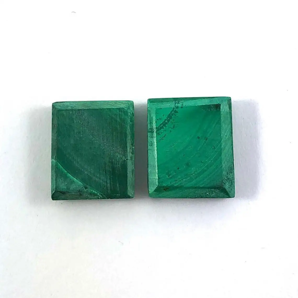 Hot Sale 5A Quality Natural Malachite Stone Pair 9mm Green Emerald Cabochon Loose Matching Gems Jewelry Making Wholesale