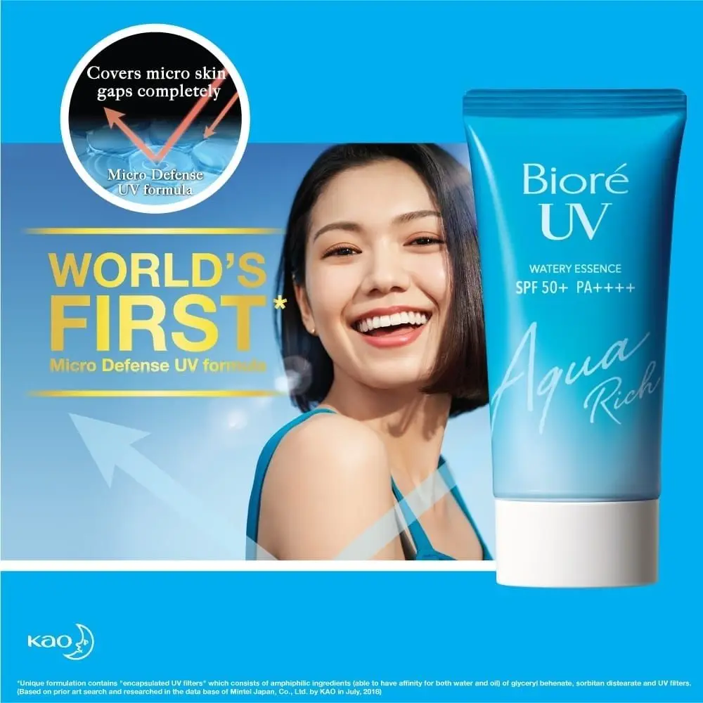 Top Sale OBM Water Resistant No Color Added UV Aqua Rich Watery SPF50 Sunscreen 50g Suitable for use as Makeup Base