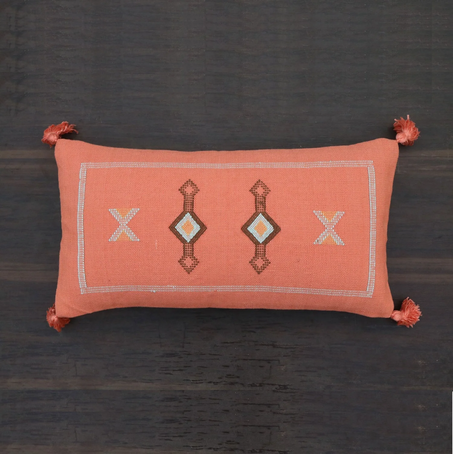 Sabra Silk Cushion Cover Cactus Silk Kilim Pillow Cover 20x20 inch boho cushion for home