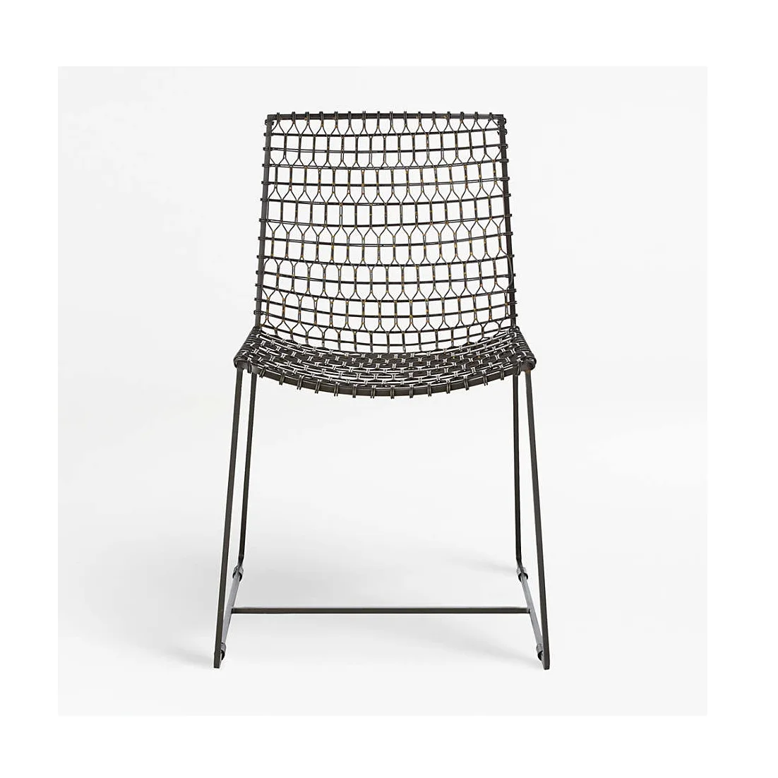 Металлический стул с черным порошковым покрытием украшение для сада кафе ресторана металлическая проволока оптовая продажа от производителя