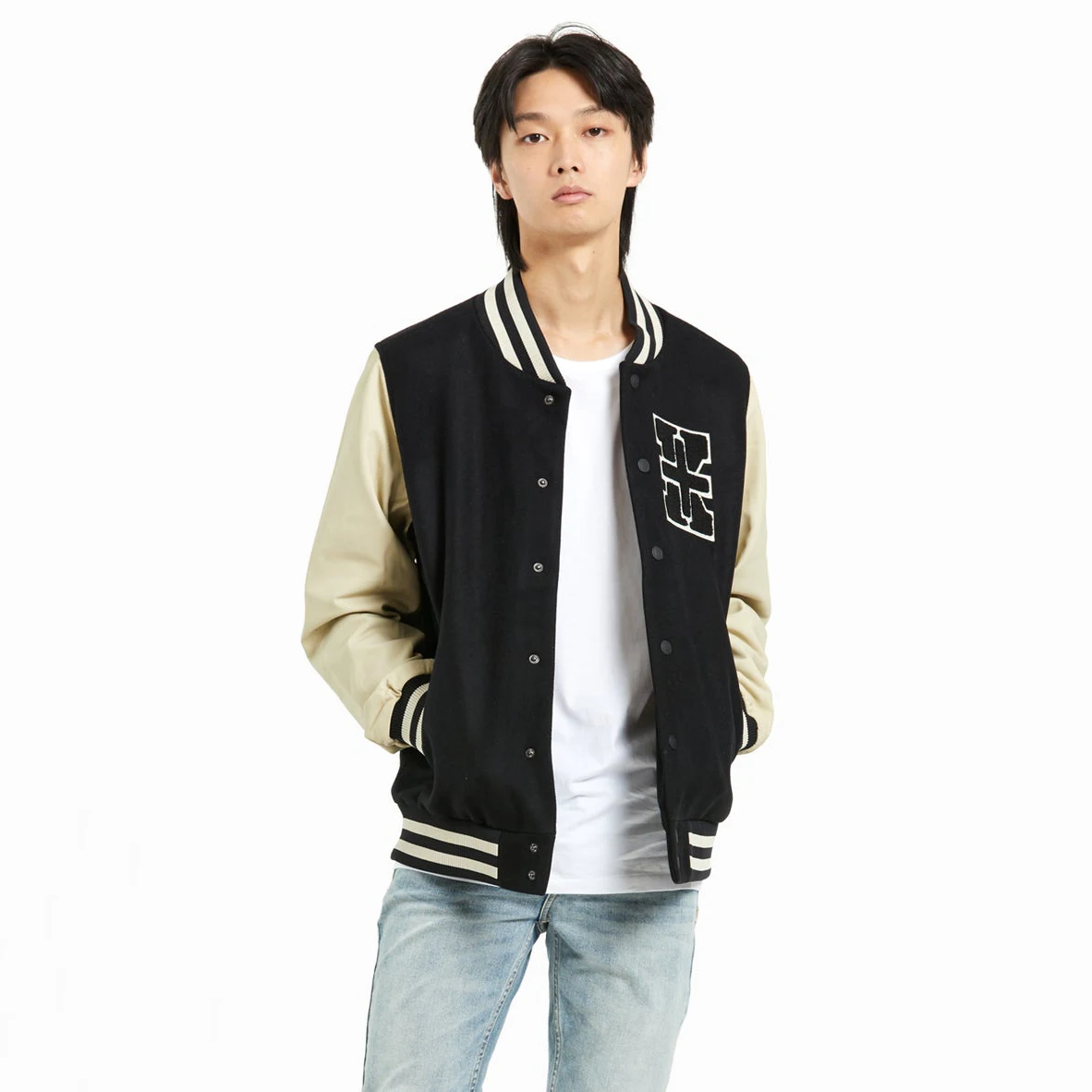 Oem Manufacturer High Quality Varsity Jacket Men Chenille Embroidery Leather Sleeves Custom Baseball Letterman Varsity Jacket