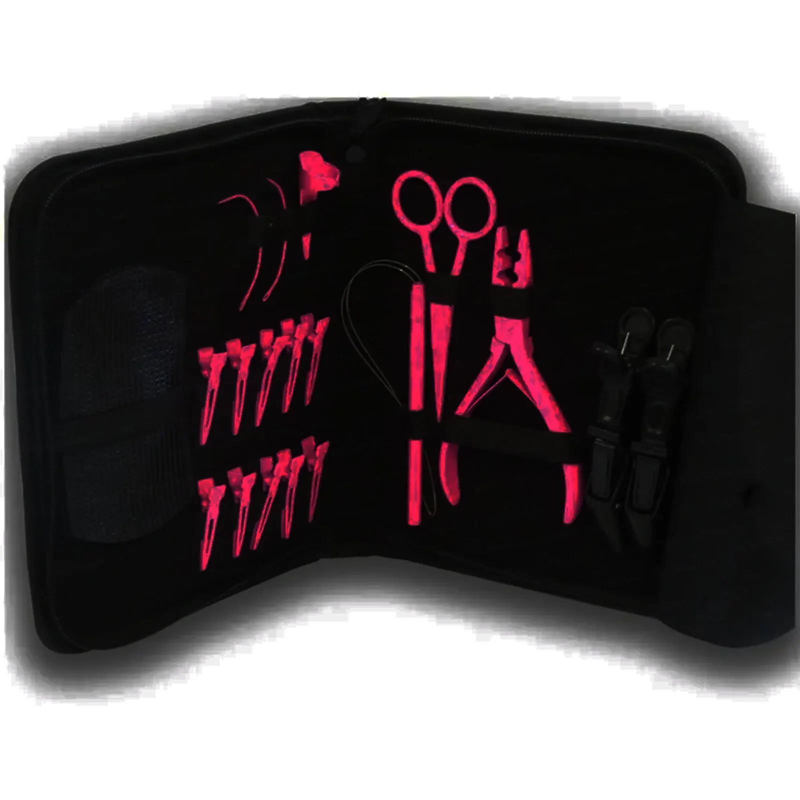 Professional Hair Extension Tool kit Include Hair Grippers Micro Bead Two Hole Plier Parting Tool Plastic Hair Clips