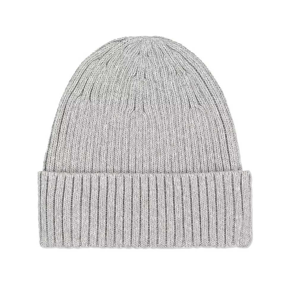 Premium Quality Ribbed Jacquard Acrylic Wholesale Unisex Knitted Embroidery Logo Knit Winter Beanie Custom Beanies Hat For Men