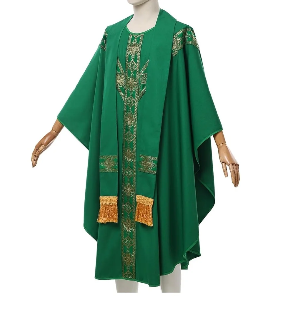 Plus Size New Arrival 2024 Cheap Rate Clergy Robes Vestments Pastor Surplice Cassock Alb Catholic Church Father Vestment