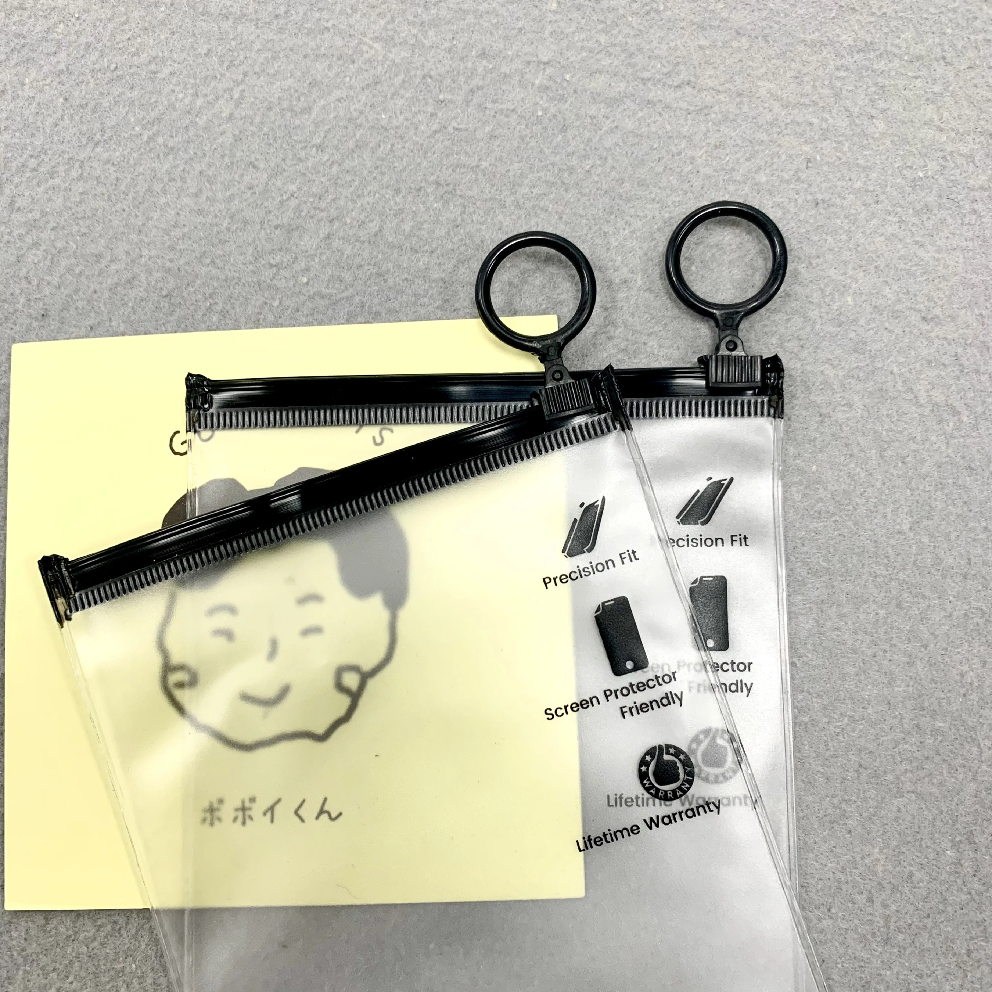 Custom printed Zipper Pouch frosted ziplock Packaging Bag For Phone case/ Socks Packaging Frosted Ziplock Bag