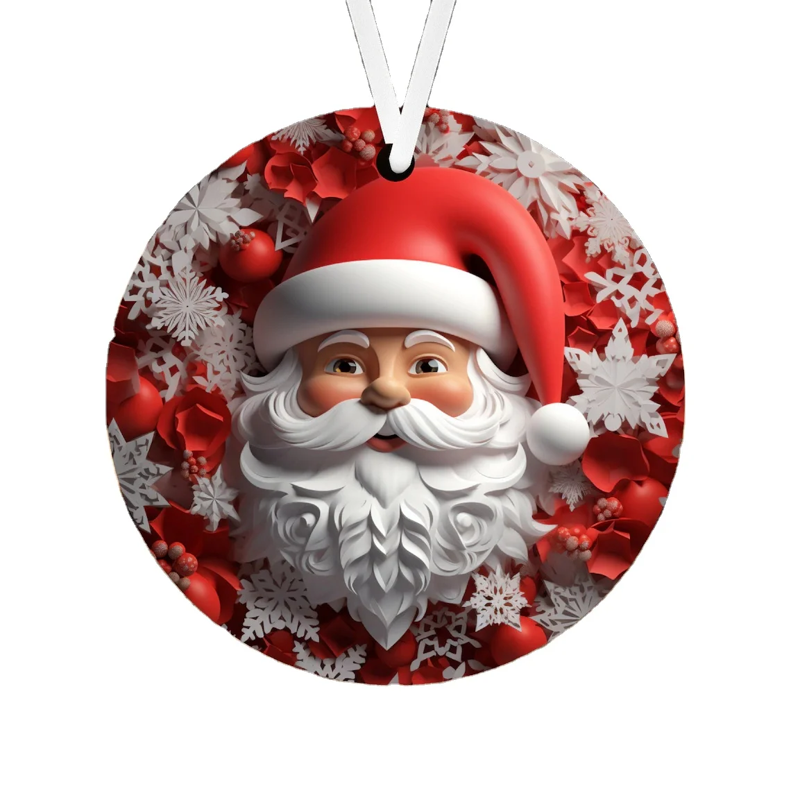 Лидер продаж рождественские украшения 3D Санта-Клаус сложные детали и яркие цвета идеально подходят для внутреннего наружного праздничного показа
