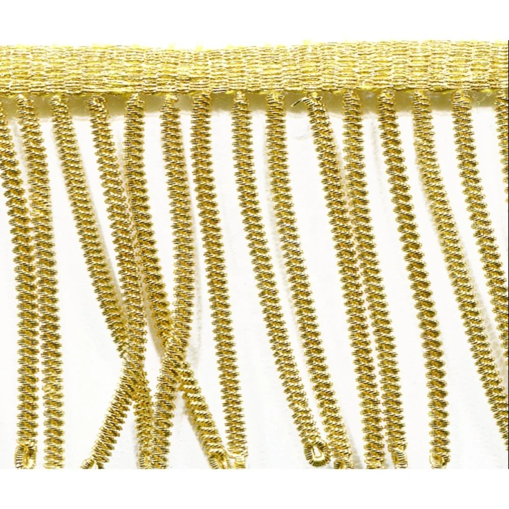 Wholesale High Quality bullion wire dark gold fringe for Cope handmade bullion fringe decorative copper milk