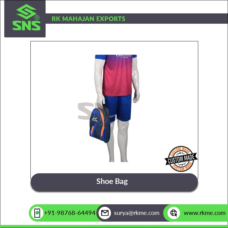 Superior Quality 7 Litre Capacity Polyester 420D PU Material SNS DOMINATOR Soccer Rugby Boots Sneakers Flip Flops Shoe Bag