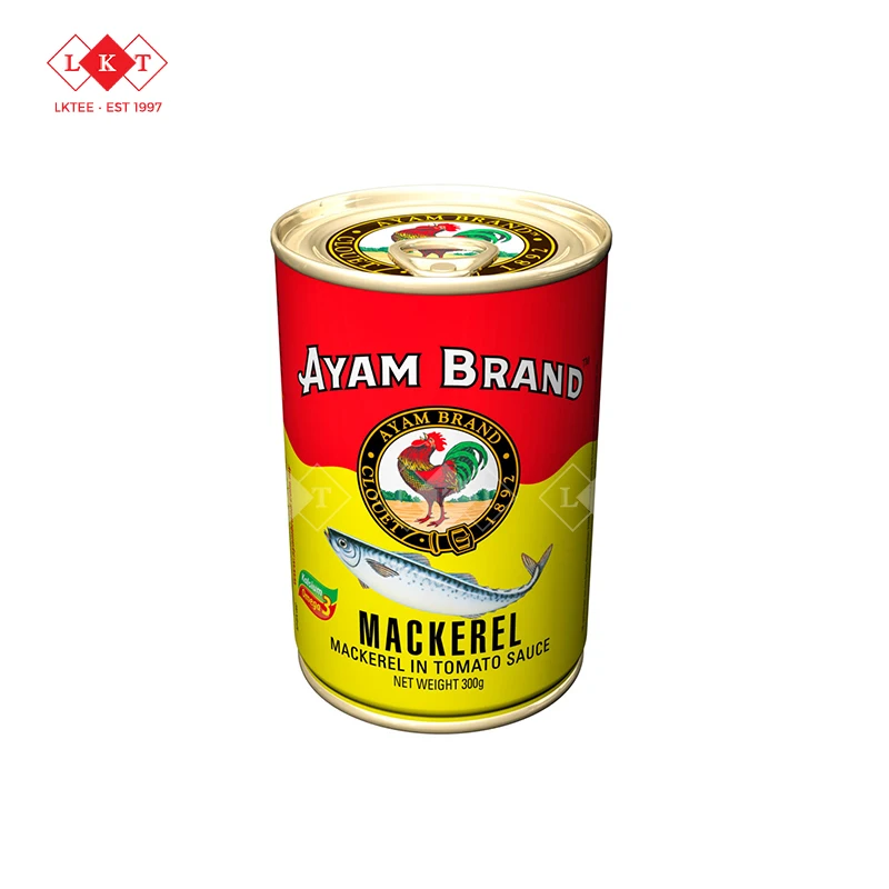 Консервированное блюдо для рыбы скумбрии в томатном соусе