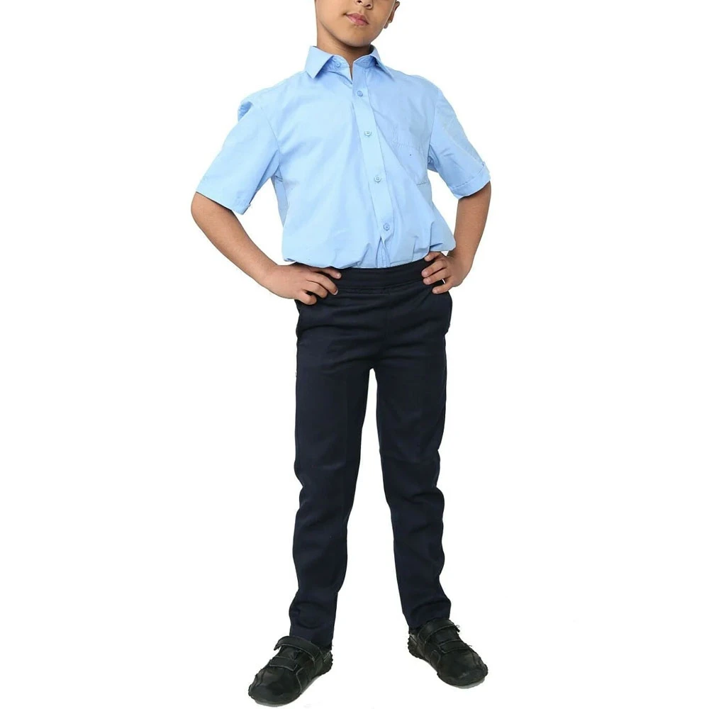 Premium  Quality Boy Short Sleeve Shirt And Pant Sets Custom Design Pattern  Material Comfortable Kids School Uniforms