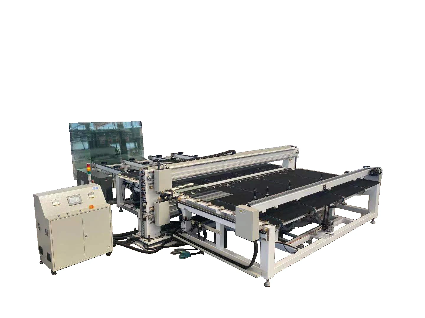 Fully Automatic Laminated glass cutting machine with loading ,breaking and transfer function