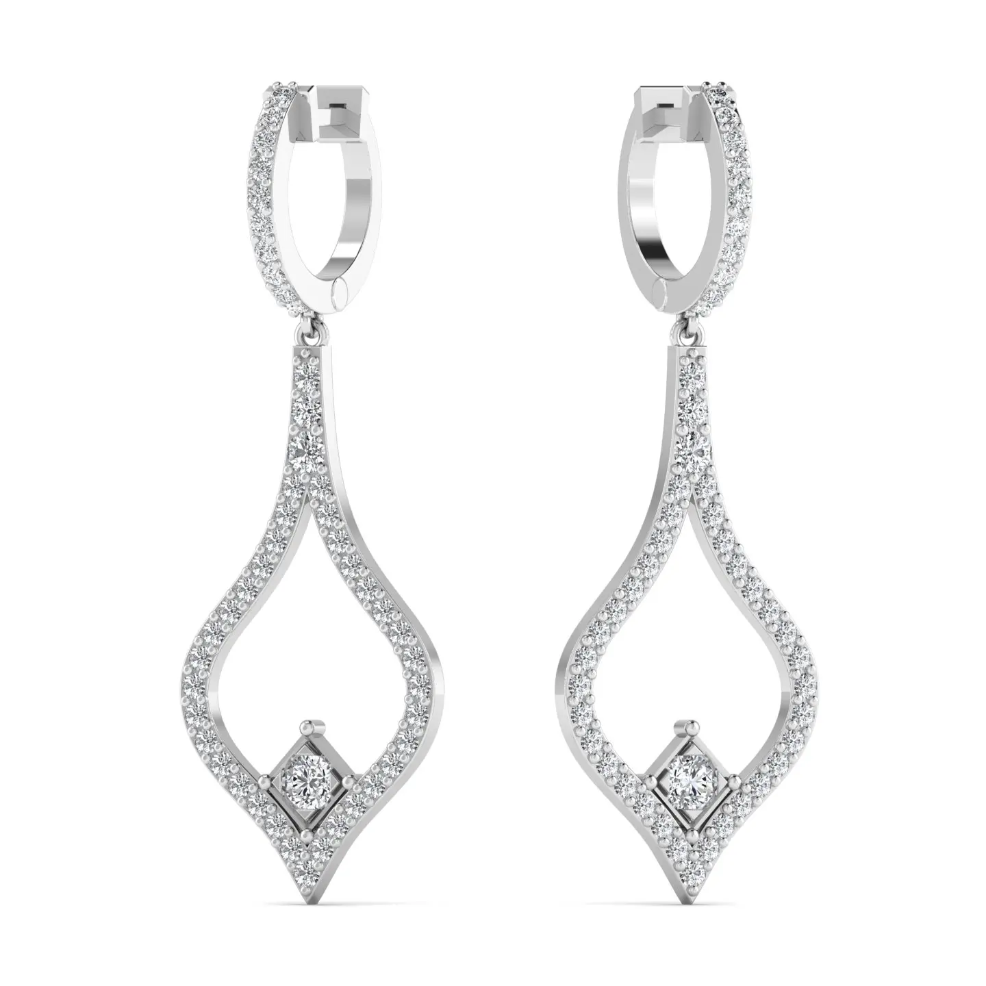 Delightful 14kt Solid Yellow Gold Fine Jewelry Long Dangle Drop Earrings with Natural Diamond Pearl Engagement Gift for Women