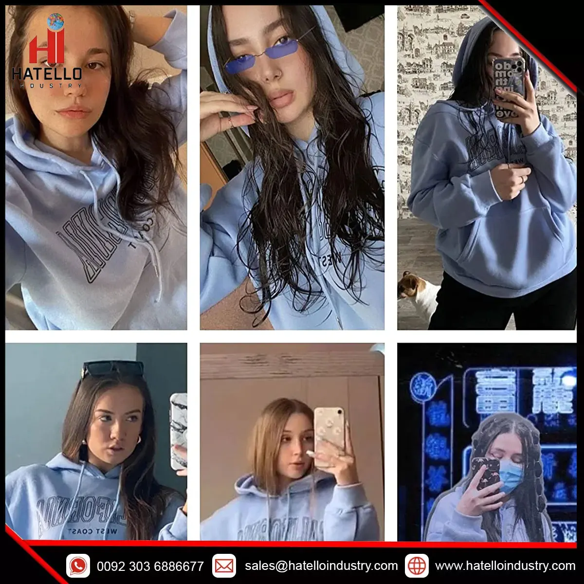 Women Casual Fashion California Hoodie Los Angeles Pullover Drawstring Graphic Sweatshirt Winter Clothing Wholesale