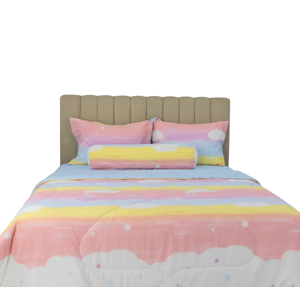 Оптовая продажа, 2024 Стефани ST200041, хлопковый Бархатный комплект постельного белья, одеяло и простыни ярких тонов