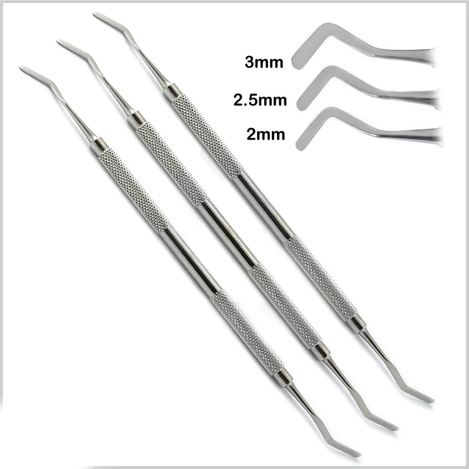 Medical Hand Instruments Stainless Steel Dental Heidman Spatula 3 Pcs Set 2mm,2.5mm,3mm Plastic Composite Filling Instruments