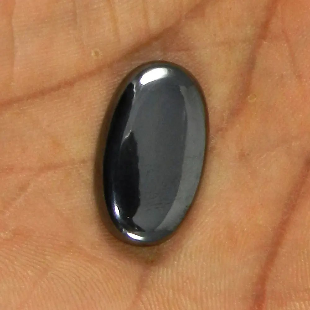 Best Stone Natural Hematite 14x23mm Oval Cab 6.20 gms gemstone for jewellery IG1745
