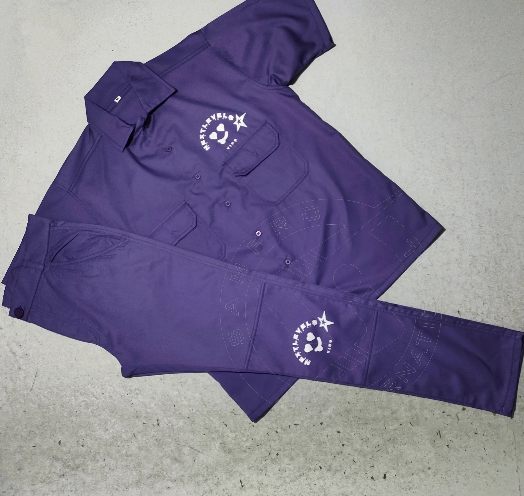 Wholesale new Arrival Custom cotton polyester workwear dickie suit for men Working Uniform 2 Piece pant work shirt outfits set