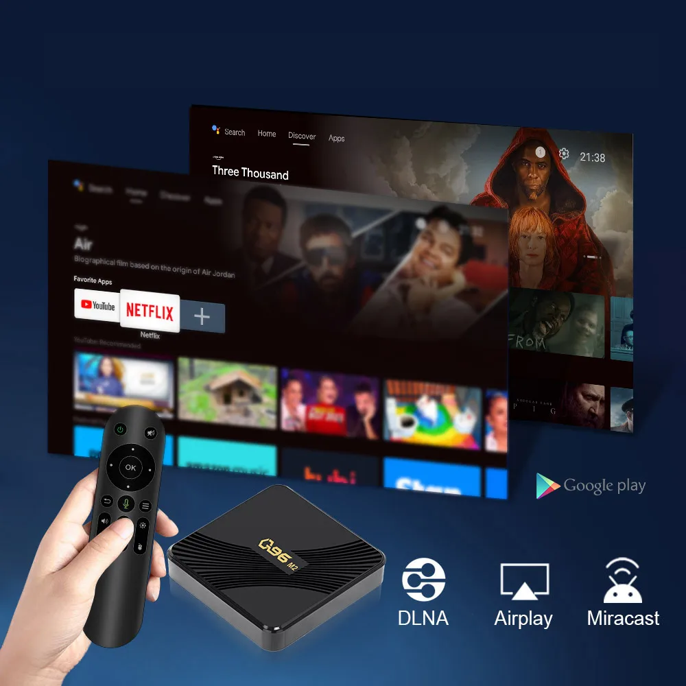 BYINTEK Android TV Box Q96 M2 Ultra 4GB+32G Optional Android 11 Set-Top Box 2.4GHZ 5.8GHZ 4K 2023 Tv Boxes