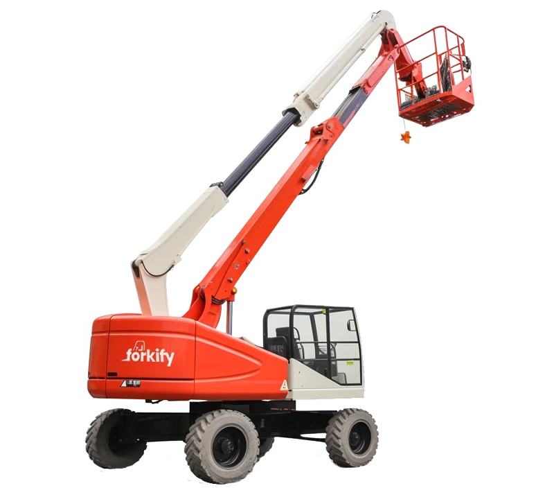 Buy Cherry picker 4x4 truck mounted boom lift car crane with basket For Sale