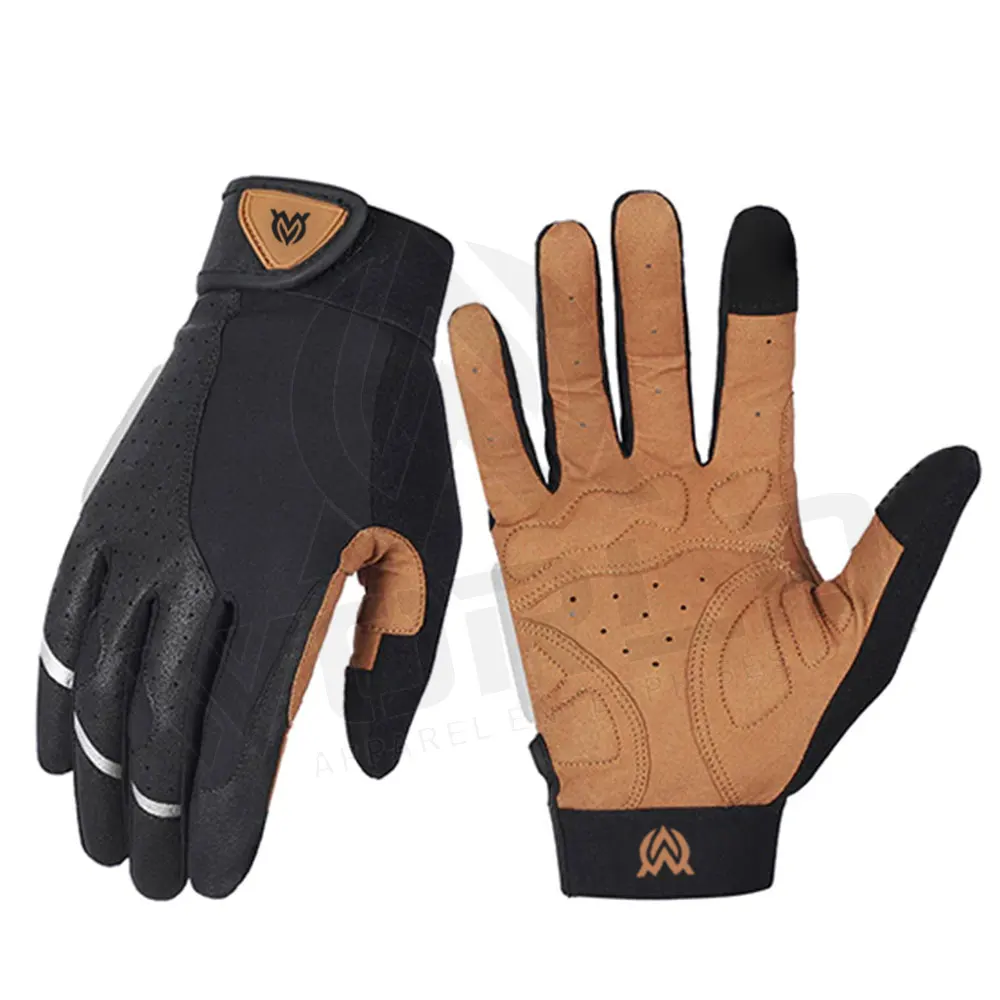 Breathable Custom Made Downhill Motorcycle Racing Gloves Full Finger BMX MTB For Men