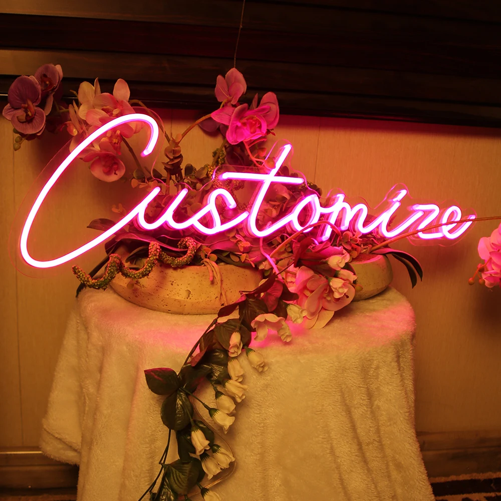 Personalized Luminous Holiday Party Custom Flexible Neon LED Neon Sign Light RGBW Silicon Waterproof 12V Retro Bag Customized