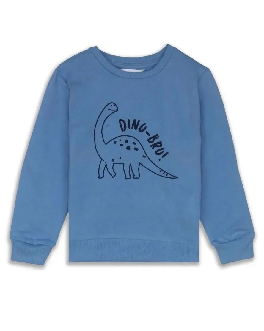 Wholesale BABY BOYS PULLOVER BLUE SWEATSHIRT Long Sve Fce Print Export Surplus Garments Stocklot for Kids