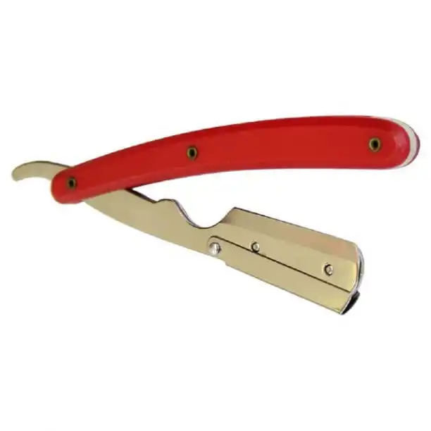 High Quality  Stainless Steel Blade Straight Cut throat Salon Barber Shaving Razor with metal handle