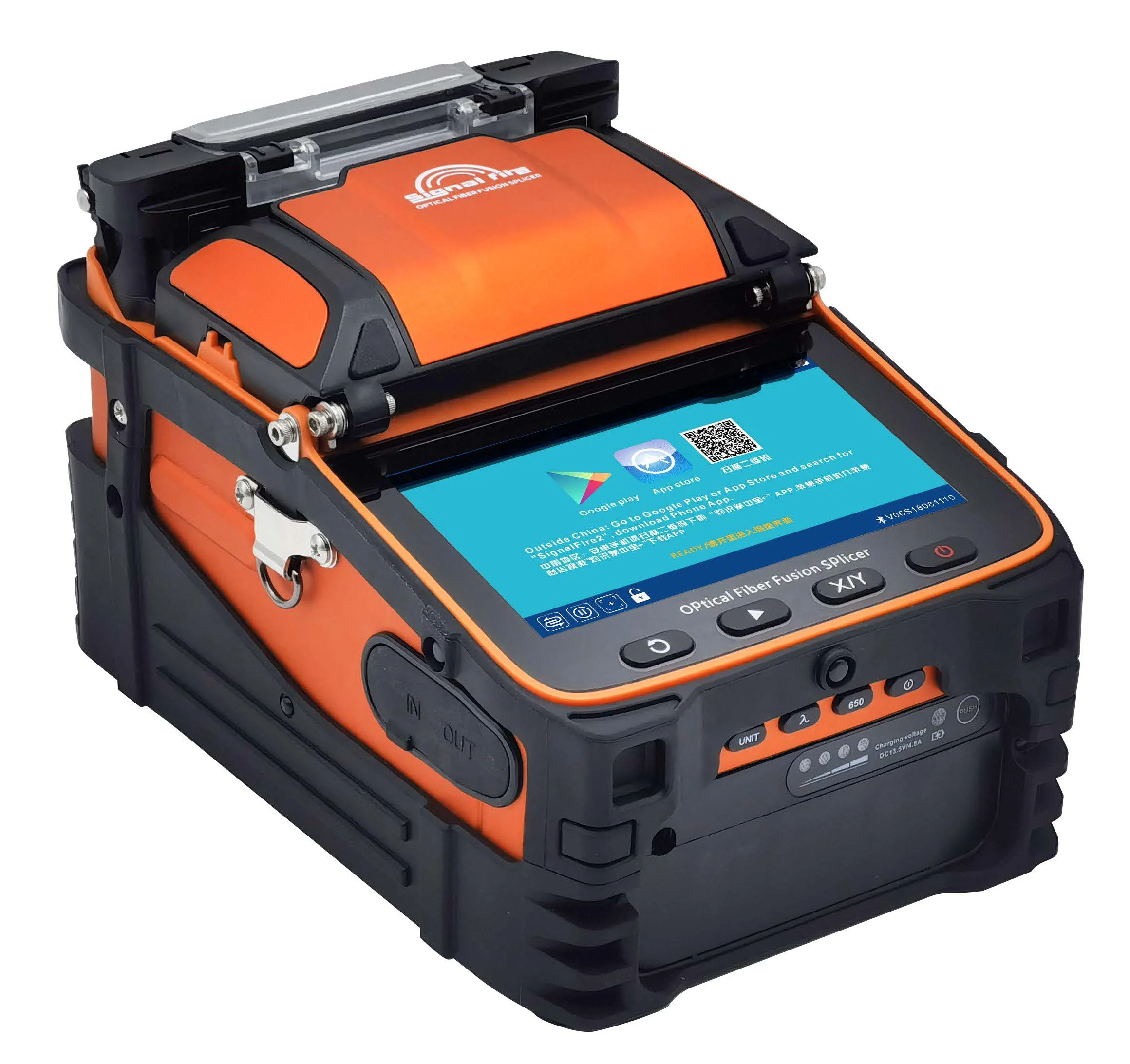 SOC AI9 Signal Fire Fusion Splicer Fiber Welder Splicing On Connector 6 Motors Fiber Optic Equipment Visual Fault Locator OPM