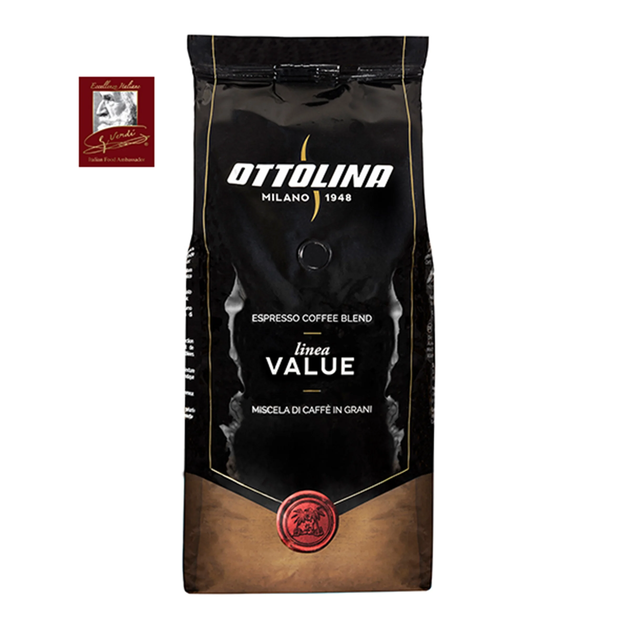 Grintoso Coffee Beans 1kg Intense flavour Blend Arabic Robusta GVERDI Italian food Selection Made in Italy
