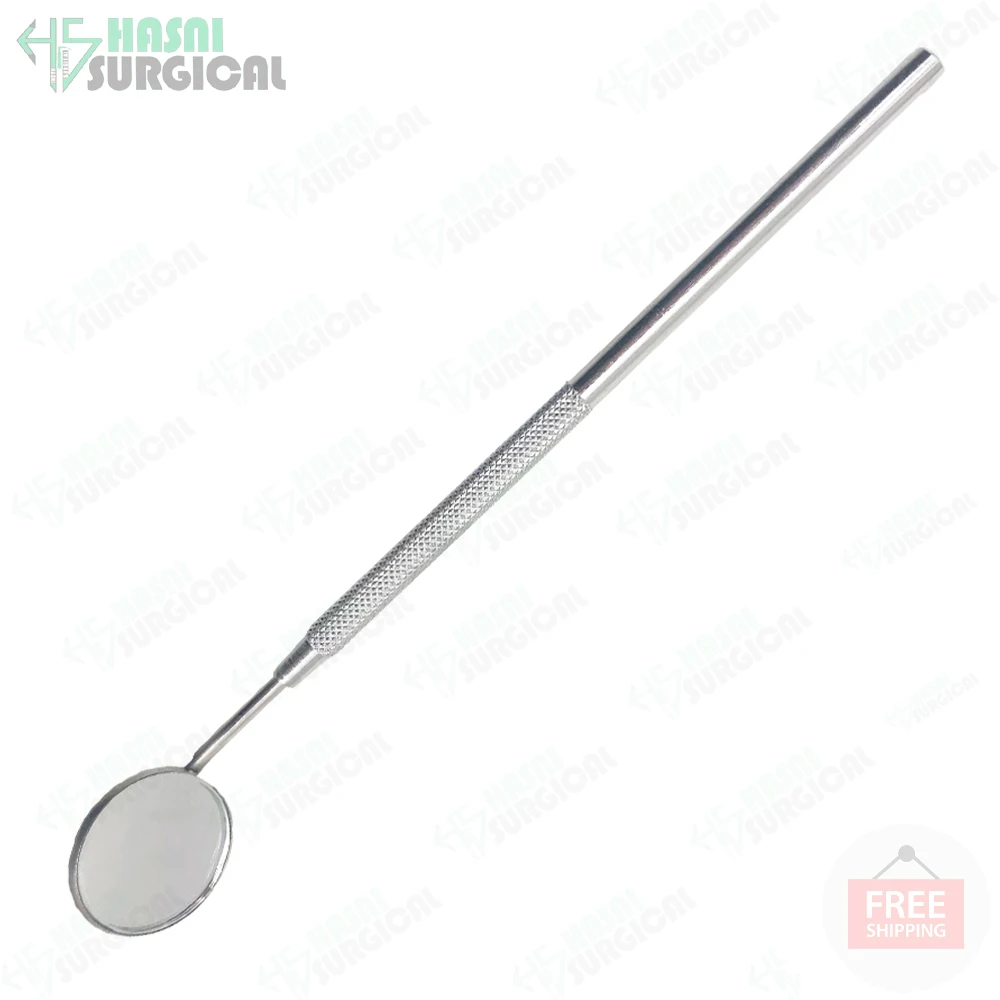 Dental Mouth Mirror Stainless Steel Dental Mirror with Handle Black White Blue Pink Yellow Manual