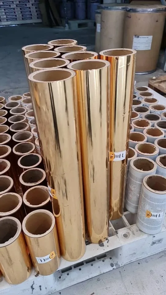 Golden Foil Metallized Holographic Film for Interior Decoration