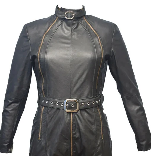 Hot Women Genuine Leather Catsuit Sheep Skin  Bodysuit Back Zipper, Breathable Leather Bodysuit For Women