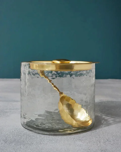 New Gold Plated Cap With Glass Jar Multifunctional Ice Bucket For Bars And Parties With Customized Color And Sizes