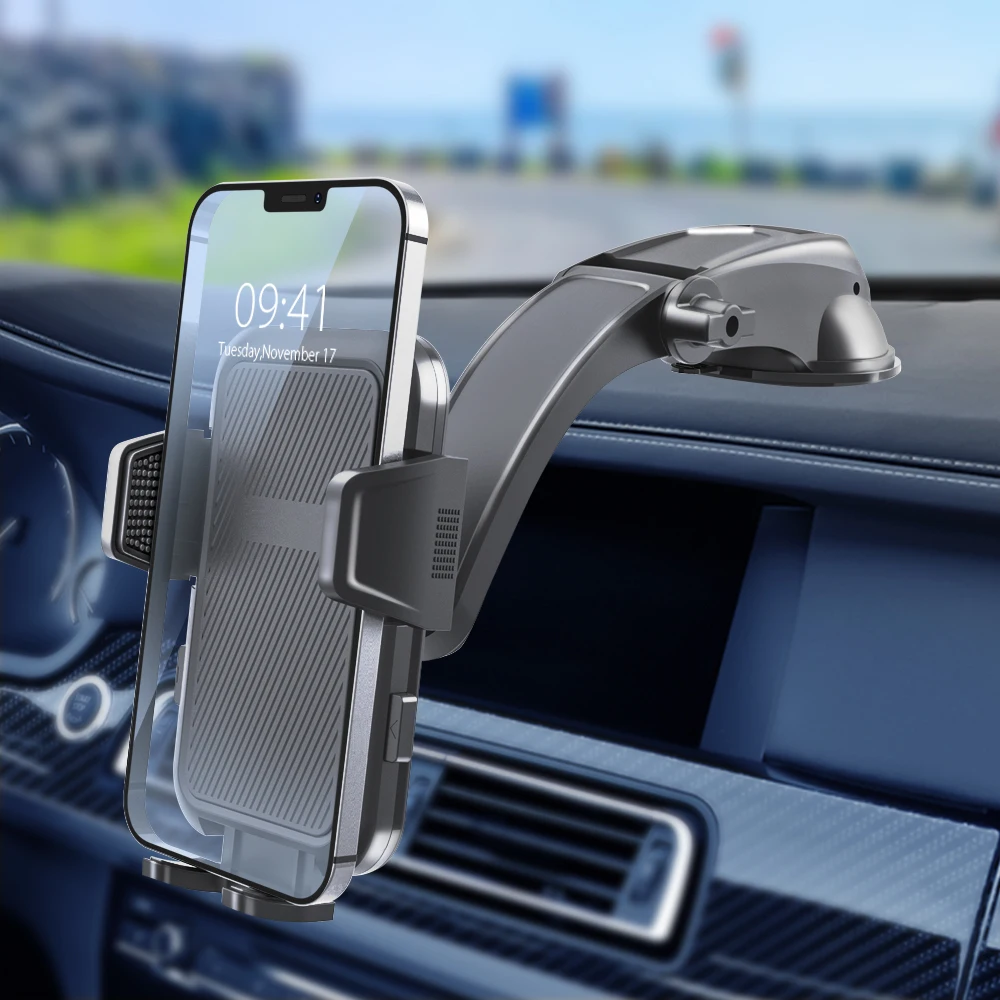 Trending Car Strong Suction Cup Dashboard Phone Stand Adjustable 2 in 1 Car Phone Mount Telefonhalter Cell Phone Holder for Car