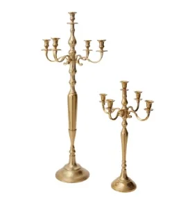 Copper Color Metal Candelabra Stylish Handcrafted 5 Arms Tall Size Centerpiece Candelabra Supplier Best Selling Metal Candelabra