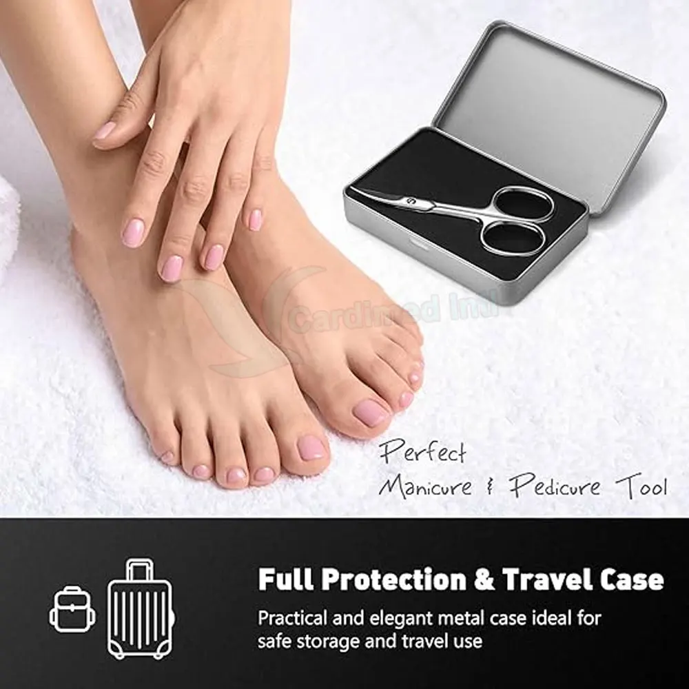 Cuticle Nail Scissors Stainless Steel with Extra Sharp Tip & Blades Professional Manicure Scissors