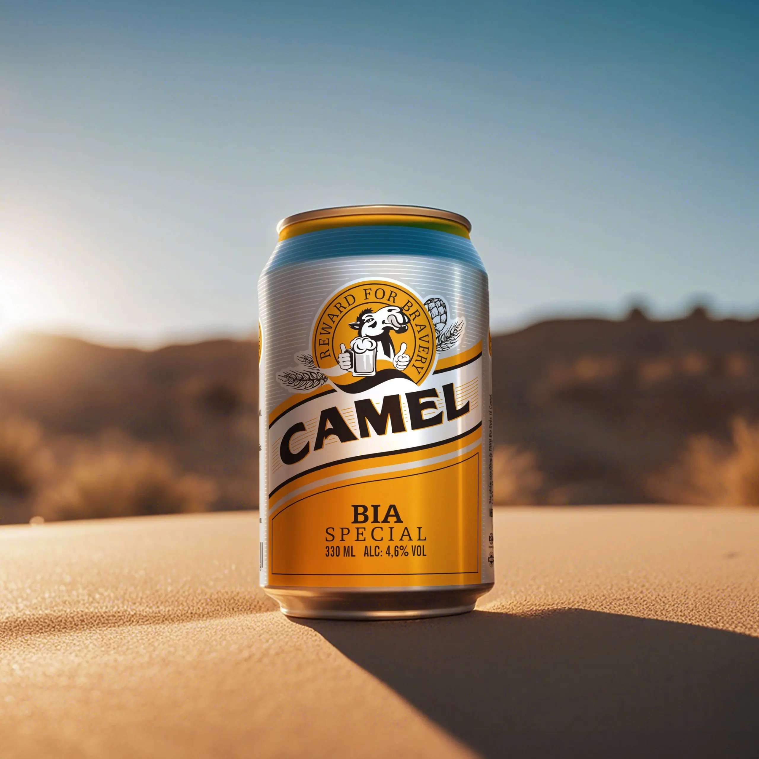 Фирменное верблюжье пиво марки OEM Lager из Вьетнама