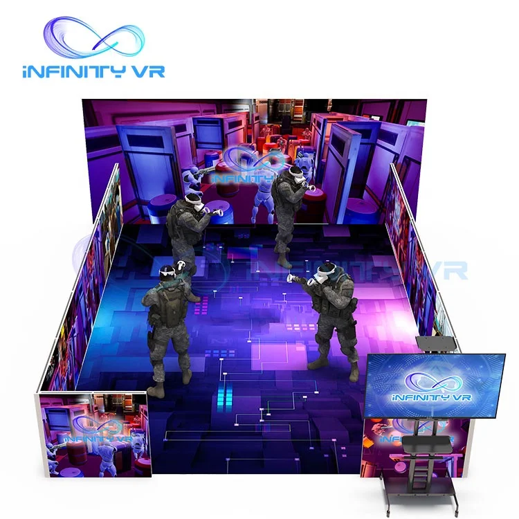 New Virtual Reality Free Roam Shooting 4 6 8 10 Players Multiplayer Interactive Roaming Game Simulator Arcade Machine Vr Arena