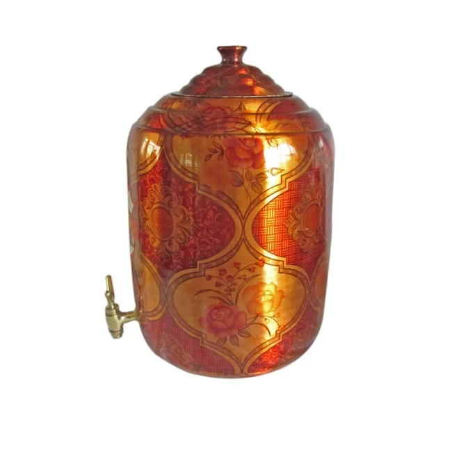 Kitchenware Accessories Ayurveda Health Benefits Drinking Water Dispenser Copper Metal Water Storage Dispenser